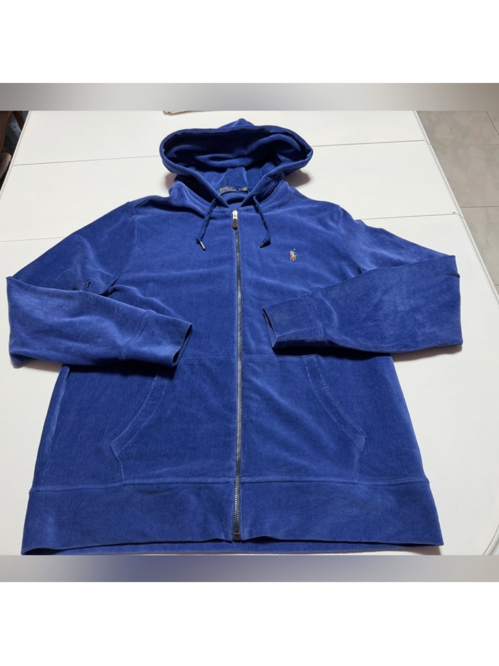 Polo Ralph Lauren blue corduroy hoodie